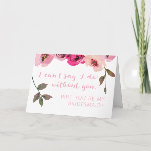 Sie werden meine Bridesmaid-Vorschlagskarte sein Einladung (Vorderseite)