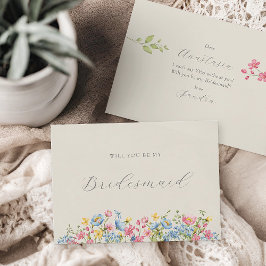 Sie werden meine Bridesmaid-Vorschlagskarte sein Einladungspostkarte