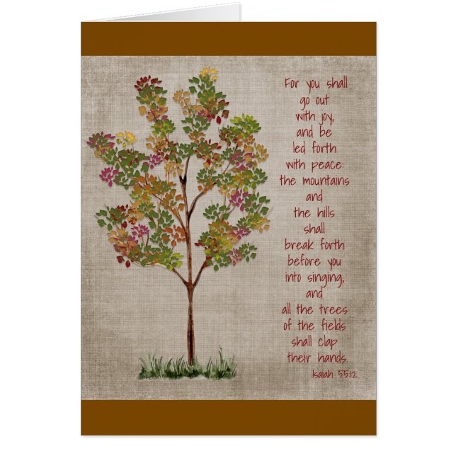 Sie werden mit Joy Isaiah 55 Vers ausgehen (Vorne)