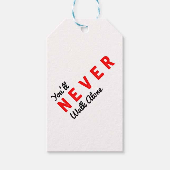 Sie werden nie alleine gehen geschenkanhänger (Vorderseite)