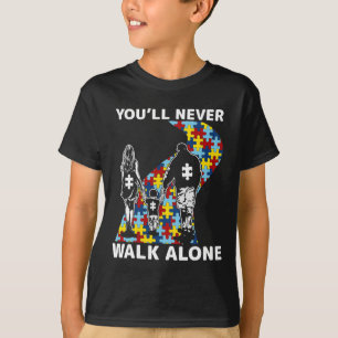 Sie werden niemals allein auf Autismus aufmerksam T-Shirt