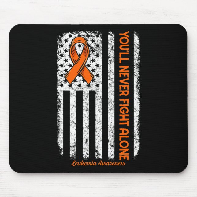 Sie werden niemals allein die Leukämie des Blutkre Mousepad (Vorne)