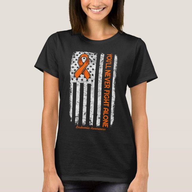 Sie werden niemals allein die Leukämie des Blutkre T-Shirt (Vorderseite)