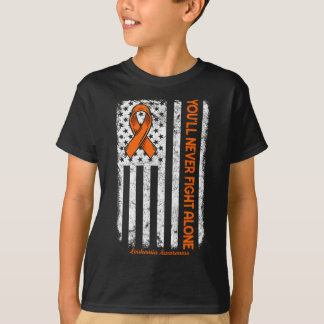 Sie werden niemals allein die Leukämie des Blutkre T-Shirt