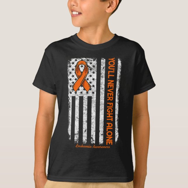 Sie werden niemals allein die Leukämie des Blutkre T-Shirt (Vorderseite)