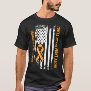 Sie werden niemals allein die Leukämie des Blutkre T-Shirt