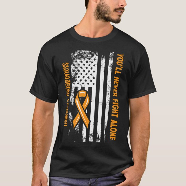 Sie werden niemals allein die Leukämie des Blutkre T-Shirt (Vorderseite)
