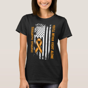 Sie werden niemals allein die Leukämie des Blutkre T-Shirt
