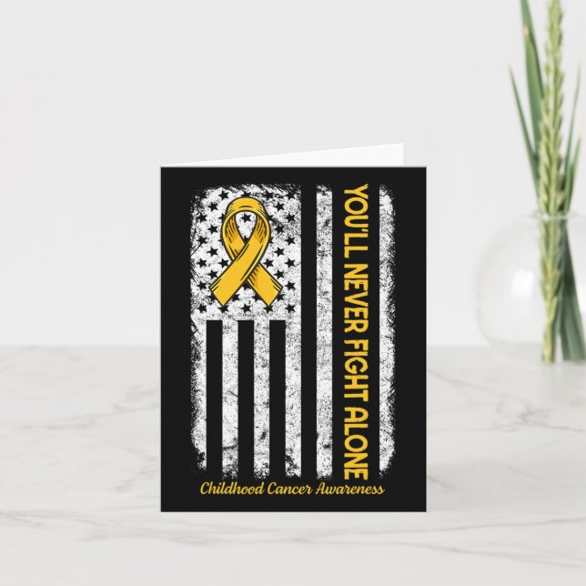 Sie werden niemals allein mit der Flagge der Kinde Karte (Vorderseite)