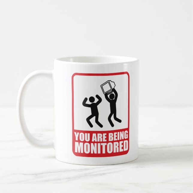 Sie werden überwacht kaffeetasse (Links)