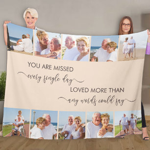 Sie werden vermisst 10 Foto-Collage Mandel Gedenke Fleecedecke