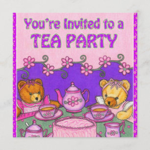 Sie werden zu ein Tee-Party Card~Teddy Bären Einladung