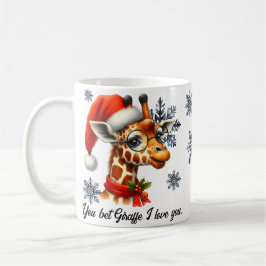Sie wetten Giraffe i Liebe Sie Weihnachten Tasse