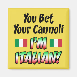 Sie wetten Ihr Cannoli, das ich italienisch bin Magnet