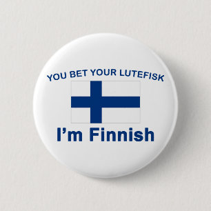 Sie wetten Ihr Lutefisk, das ich finnisch bin Button