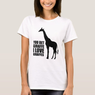 Sie wetteten Liebe-Giraffen-T - Shirt der