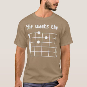 Sie Will den D ChordFunny Music Guitar Player 285 T-Shirt