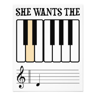 Sie Will die D-Piano-Musik Flyer