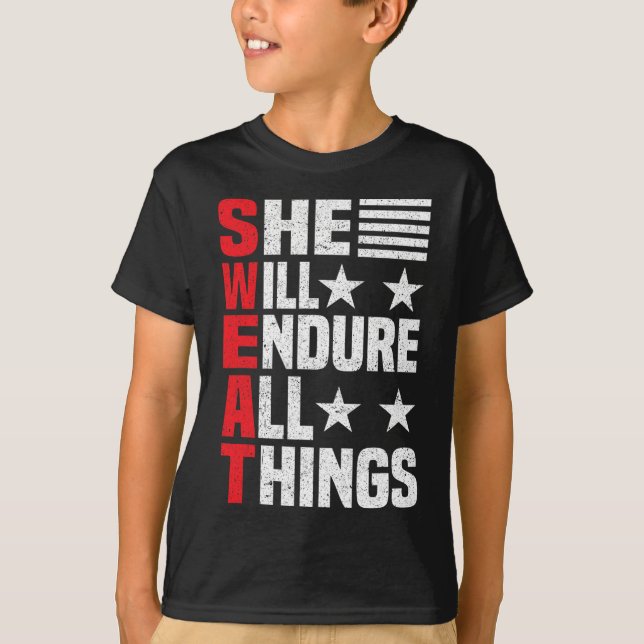 Sie wird alles aushalten T-Shirt (Vorderseite)