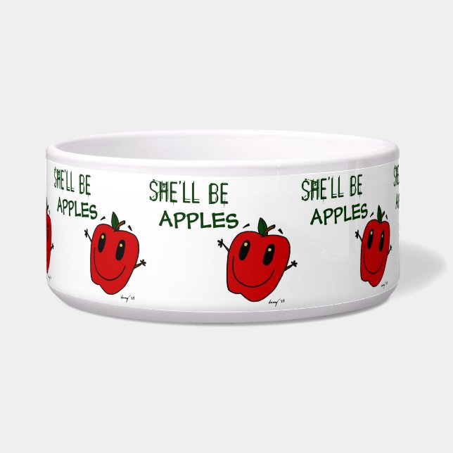 SIE WIRD APPLES Pet Dish SEIN Napf (Vorderseite)