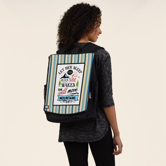 Sie wird die Berge bewegen Rucksack (Ausgewaschen)