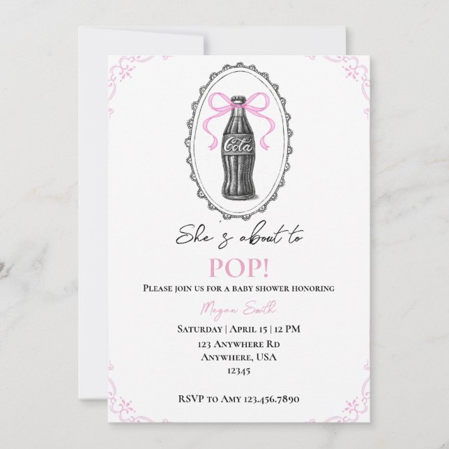 Sie wird gleich platzen! einladung (Vorderseite)