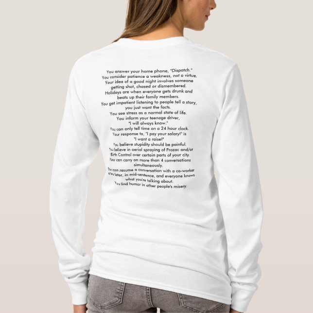 Sie wissen, dass Sie ein Fahrdienstleiter zu T-Shirt (Rückseite)