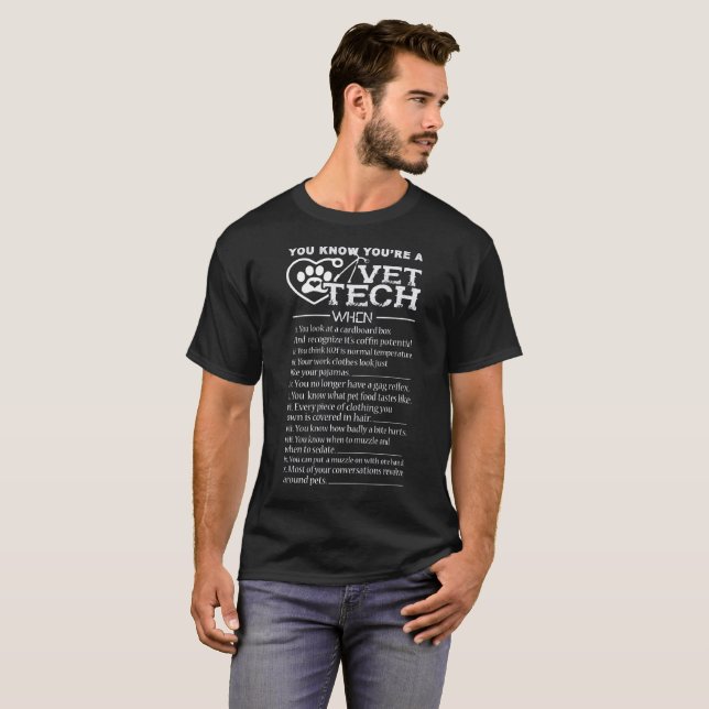 Sie wissen, dass Sie ein Tierarzttech-Shirt sind T-Shirt (Vorne ganz)
