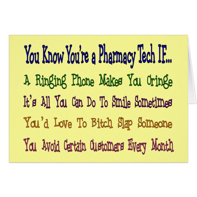 Sie wissen, dass Sie eine APOTHEKEN-TECHNOLOGIE (Vorderseite (Horizontal))