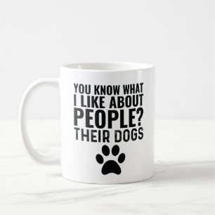 Sie wissen, was ich an Menschen mag, ihren Hunden Kaffeetasse