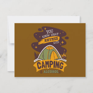 Sie wissen, was Rhymnen mit Camping Alkohol Postkarte