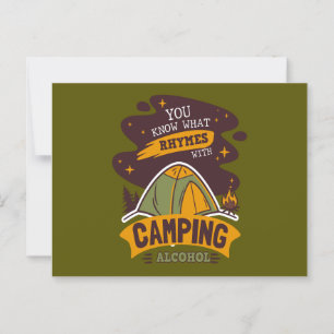 Sie wissen, was Rhymnen mit Camping Alkohol Postkarte