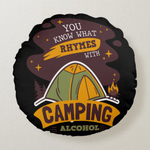 Sie wissen, was Rhymnen mit Camping Alkohol Rundes Kissen