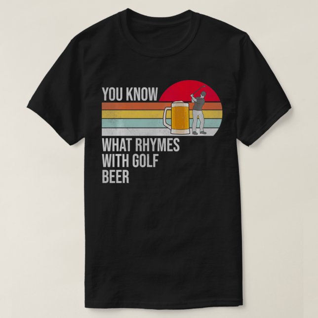 Sie wissen, was Rhymnen mit Golf und Bier Pullover (Design vorne)