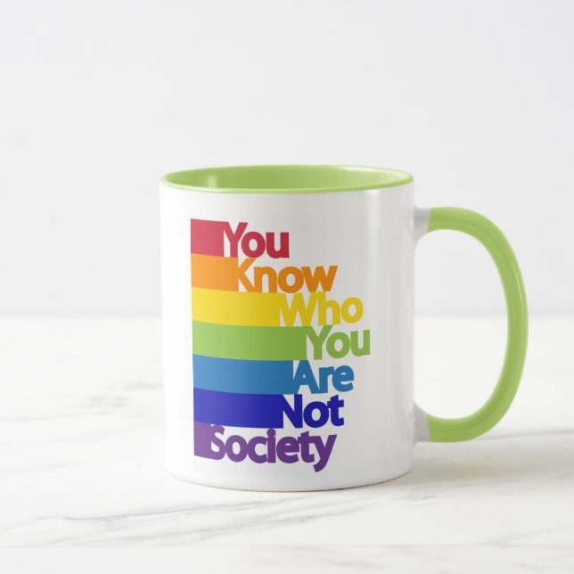 Sie wissen, wer Sie keine Gesellschaft sind Tasse (Rechts)
