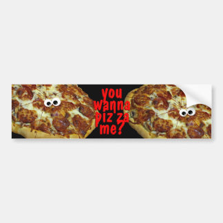 Sie wollen zur Pizza mich? humorvolles Autoaufkleber