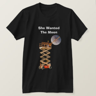 Sie wollte das Mond Schwarz T-Shirt