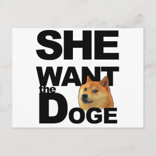 Sie wollte den Doge Postkarte