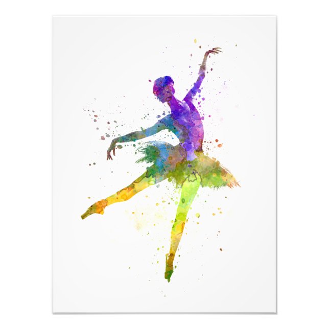 sie woman ballerina Ballett dancing zu dancer Fotodruck (Vorne)