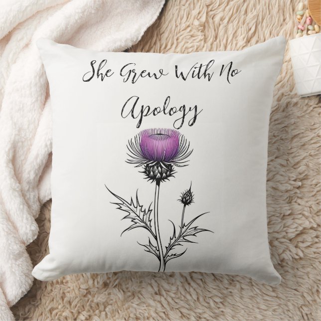 Sie wuchs ohne Entschuldigung Kissen (Decke)