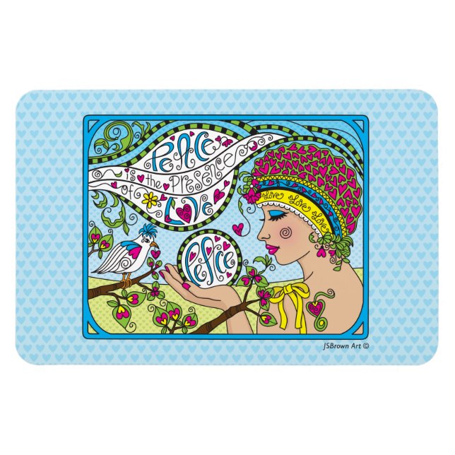 Sie wünschen Peace_Flexible Magnet 6" x 4" (Horizontal)