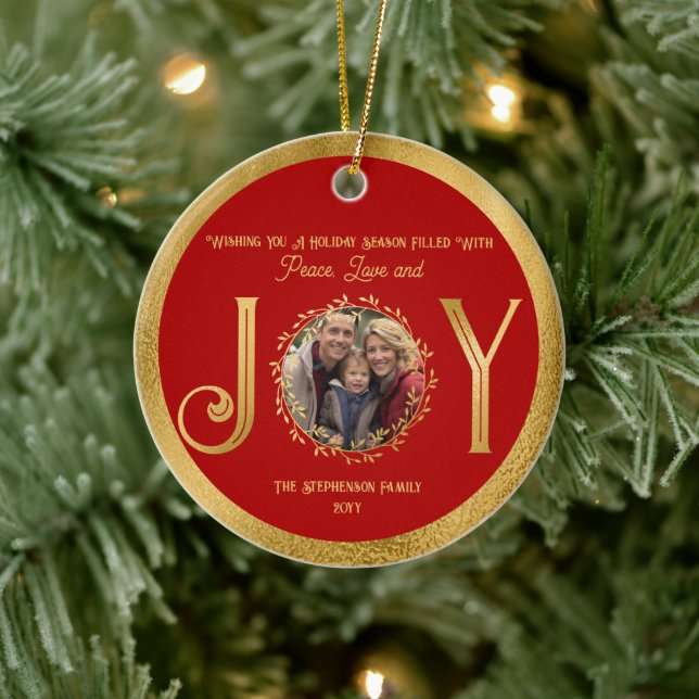 Sie wünschen Urlaub Jahreszeit Frieden Liebe und F Keramik Ornament (Baum)