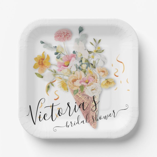 Sie wurde Bouquet-Brautparty entführt Pappteller (Vorderseite)