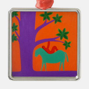Sie wurde durch das Pferd 2003 geholt Silbernes Ornament