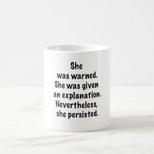 Sie wurde gewarnt kaffeetasse (Mittel)