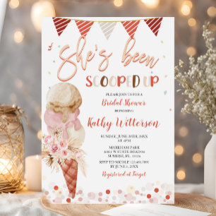 Sie wurde mit Eiscreme-Brautparty aufgekocht Einladung