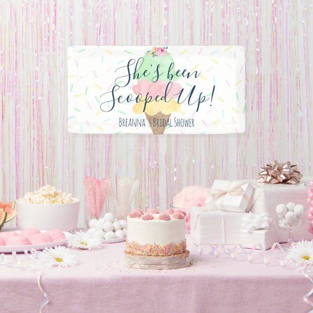 Sie wurde mit Eiscreme-Brautparty vergossen Banner (Party)