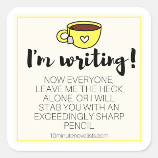 Sie wurden gewarnt! quadratischer aufkleber