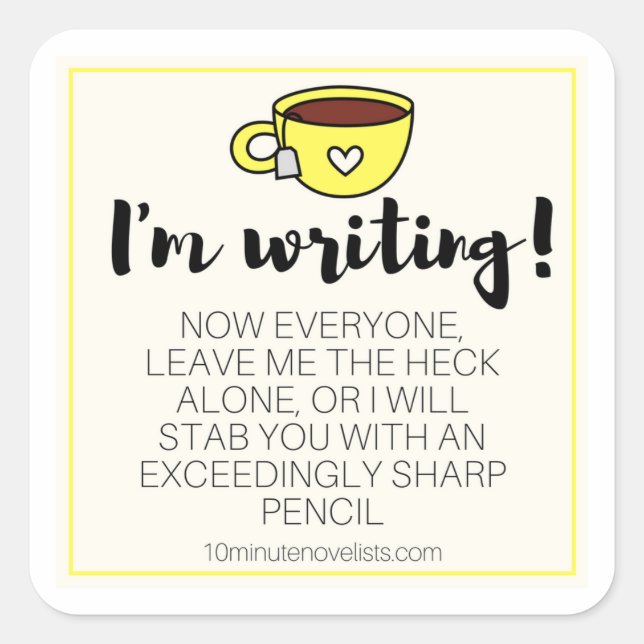 Sie wurden gewarnt! quadratischer aufkleber (Vorderseite)