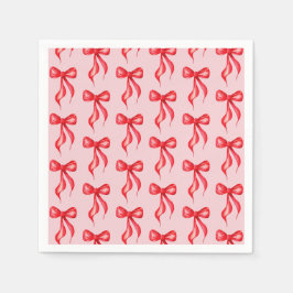 Sie zähmt das Brautparty des rosa Roten Bows. Serviette